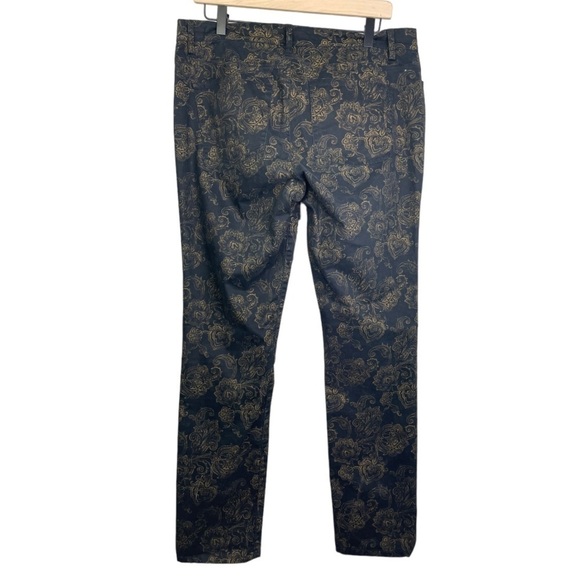 Lauren Ralph Lauren Women’s Black/Gold Paisley Print Straight Leg Pants - Picture 3 of 3